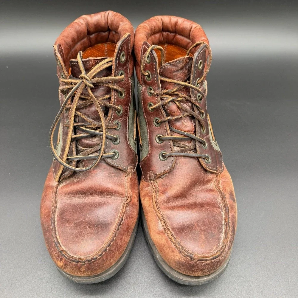Timberland 7 Eye Chukka Gore Tex Leather Boots Mens Sz 10 Handmade Vintage 90's